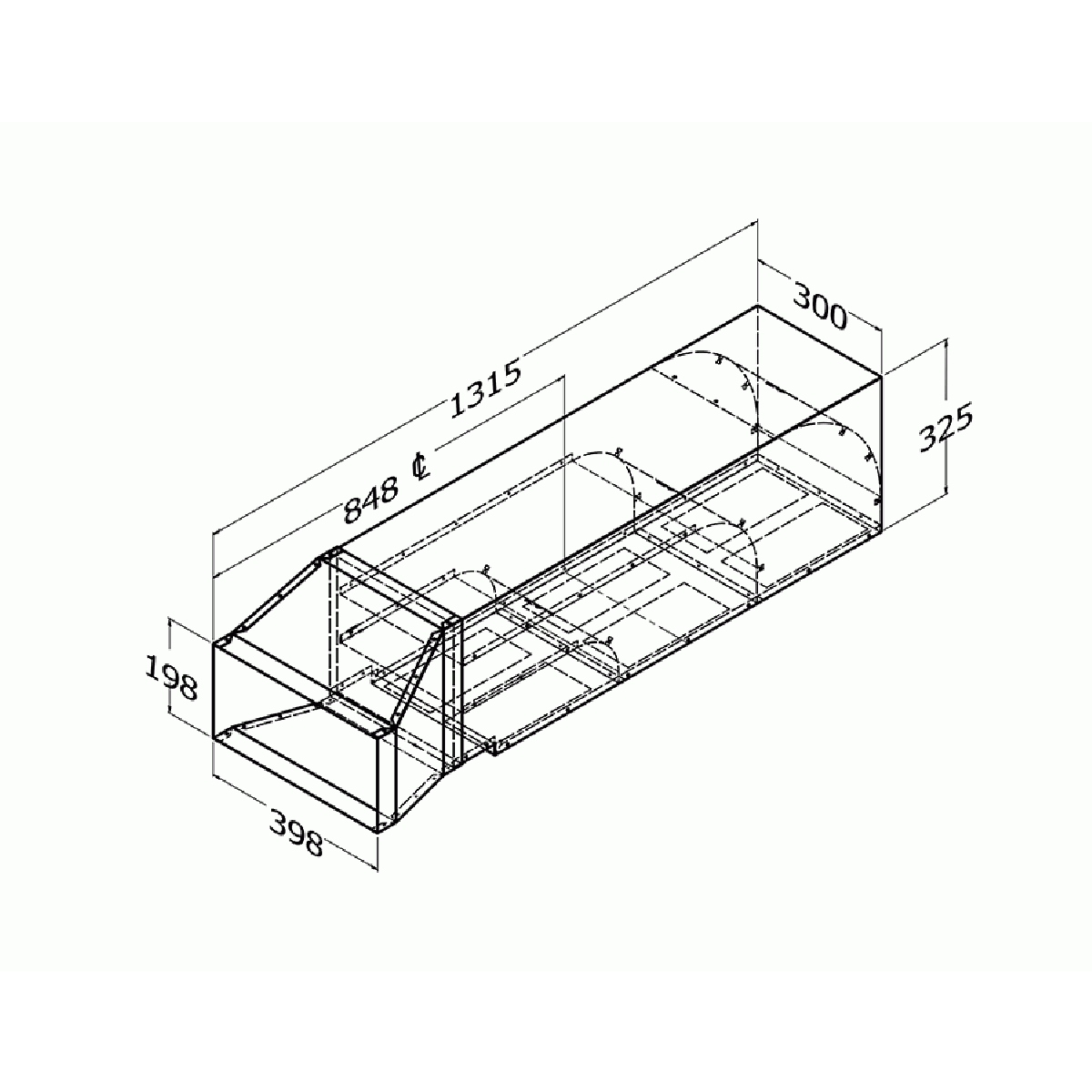 Qasair DD-DL-3 Triple Motor Side Duct Outlet