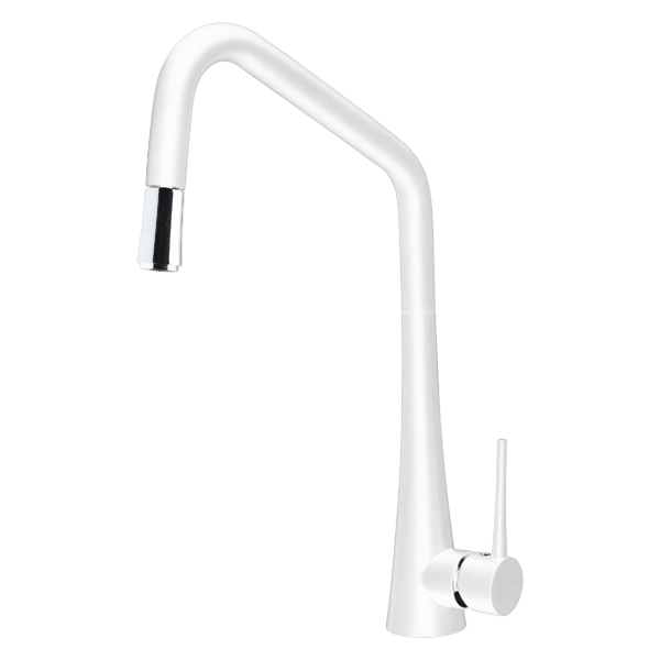 Armando Vicario TINKD-W White Kitchen Mixer with Pull-out