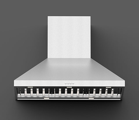 Whispair X5L09S5.IP London 90cm Wall Hung Canopy KleenAir Pro 1140m3/hr Inline