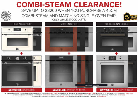 Combi-Steam Clearance — Save Up to $3,200 on Bertazzoni Packages!