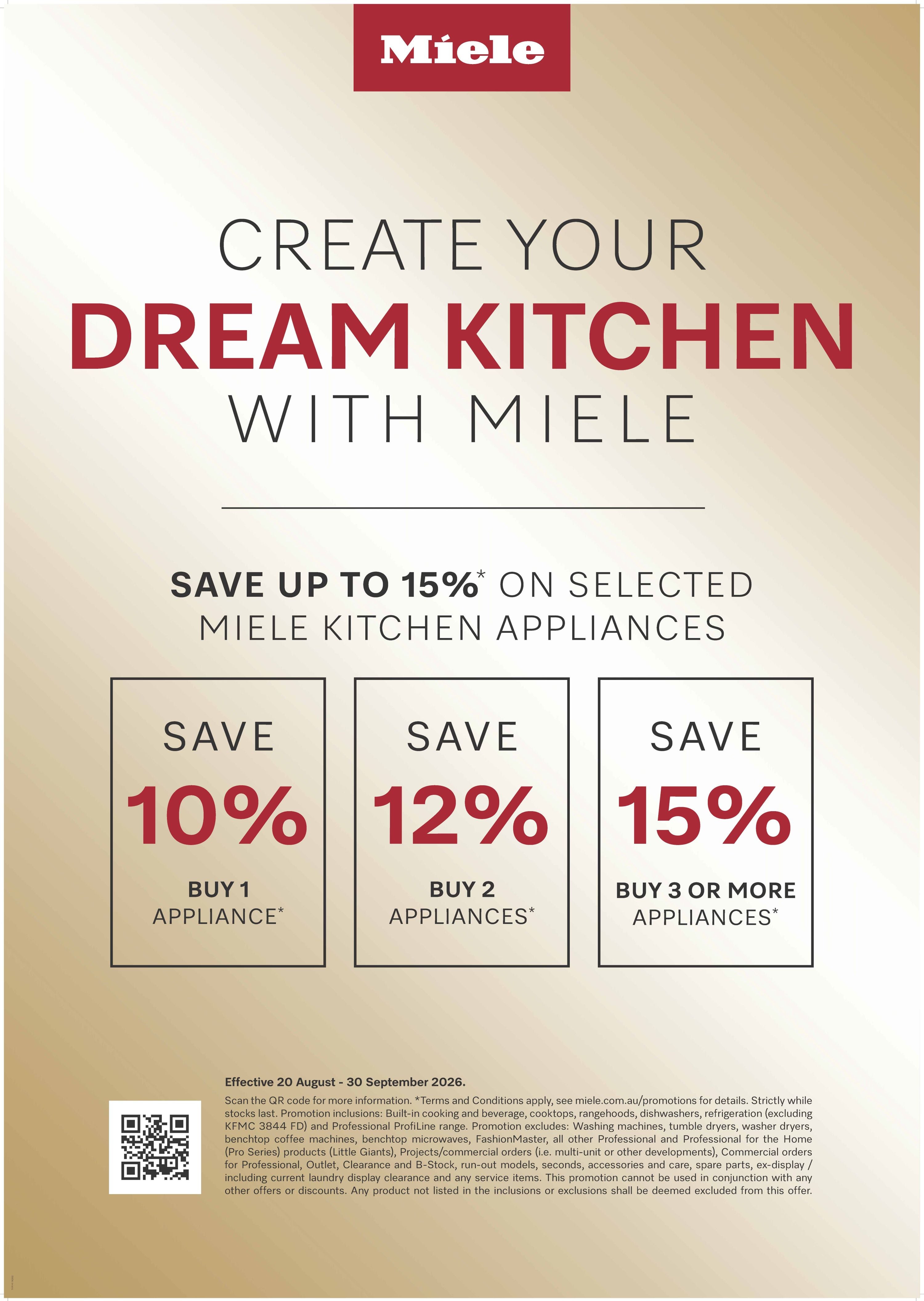 Save Up to 15% on Selected Miele Kitchen Appliances
