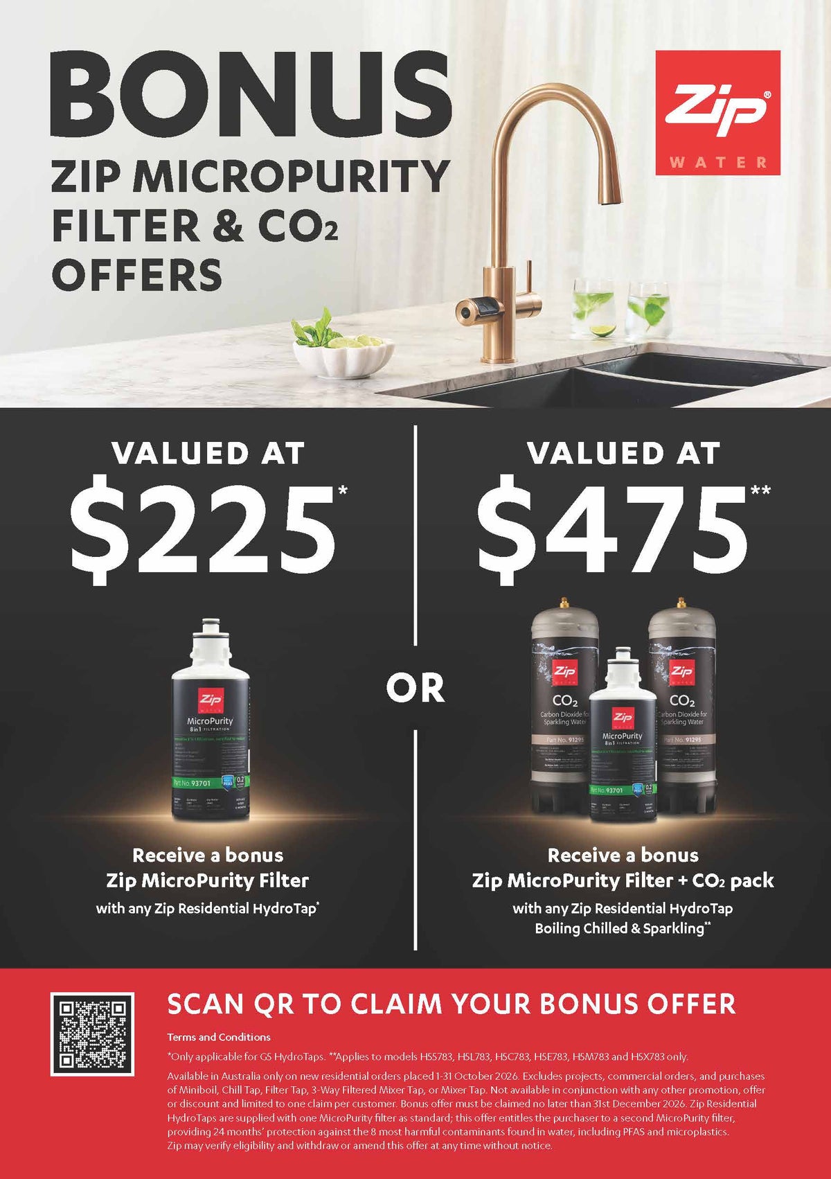 Get a Bonus Zip MicroPurity Filter and CO₂ Pack Worth Up to $475