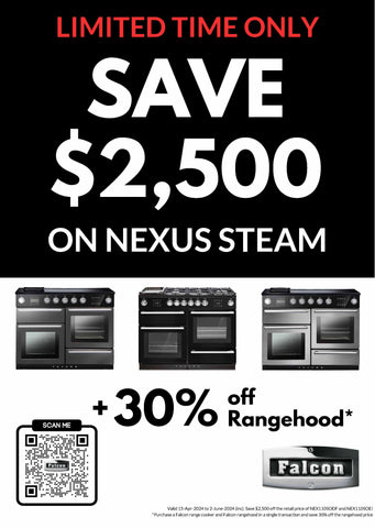Save $2500 On Falcon Nexus Steam Cookers + 30% Off Rangehood