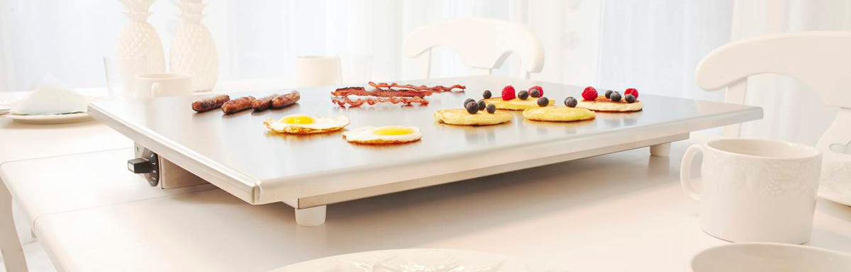 Cook N Dine UltraDine electric teppanyaki grill cooking breakfast