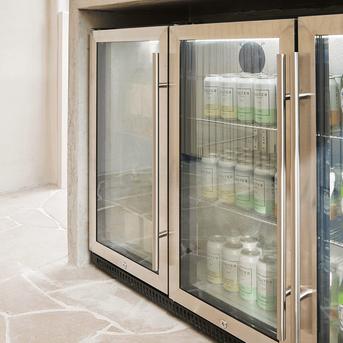 Artusi AOF3S triple door outdoor beverage chiller