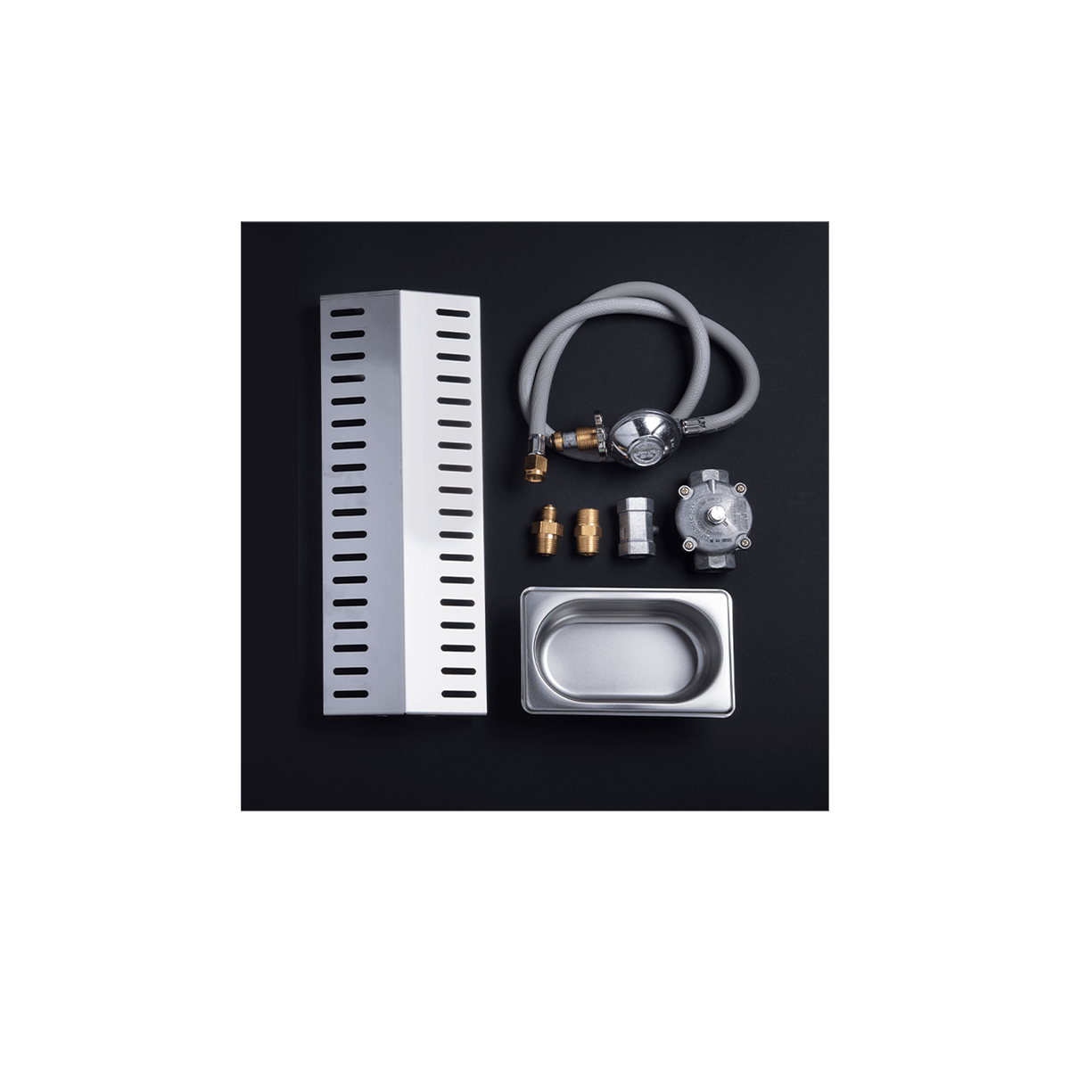 Artusi matte black built-in BBQ, product view
