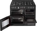 Artusi AFGR1047B 100cm Freestanding Cooker - front view with oven doors open