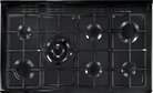 Artusi AFGR1047B 100cm Freestanding Cooker - top view of seven gas burners