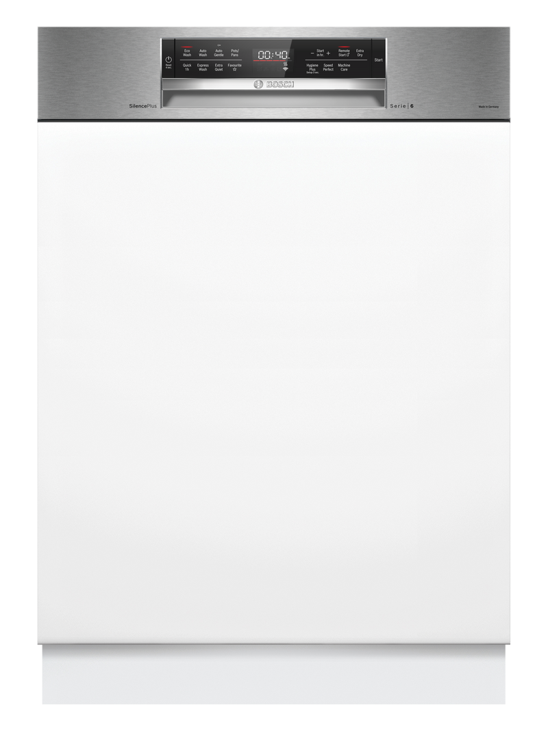 Bosch SMI6HCS01A Series 6 Stainless Steel 60cm Wide Semi-Integrated Dishwasher