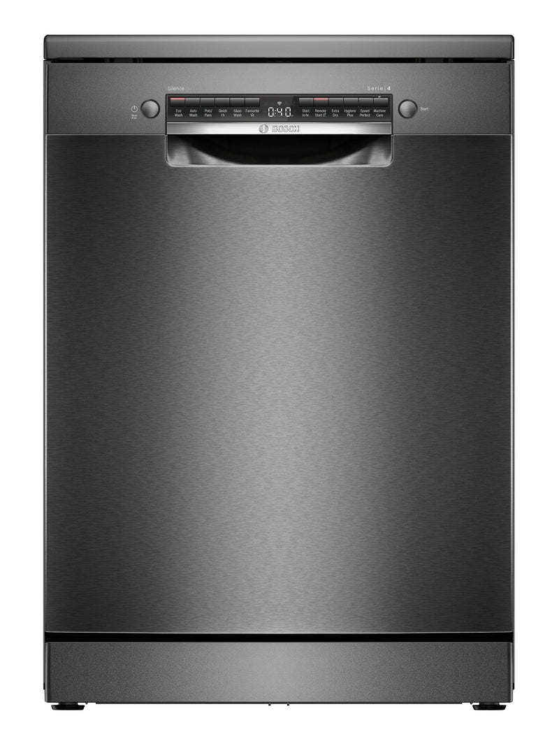 Bosch SMS4HVB01A Series 4 60cm Wide Black Stainless Steel Freestanding Dishwasher