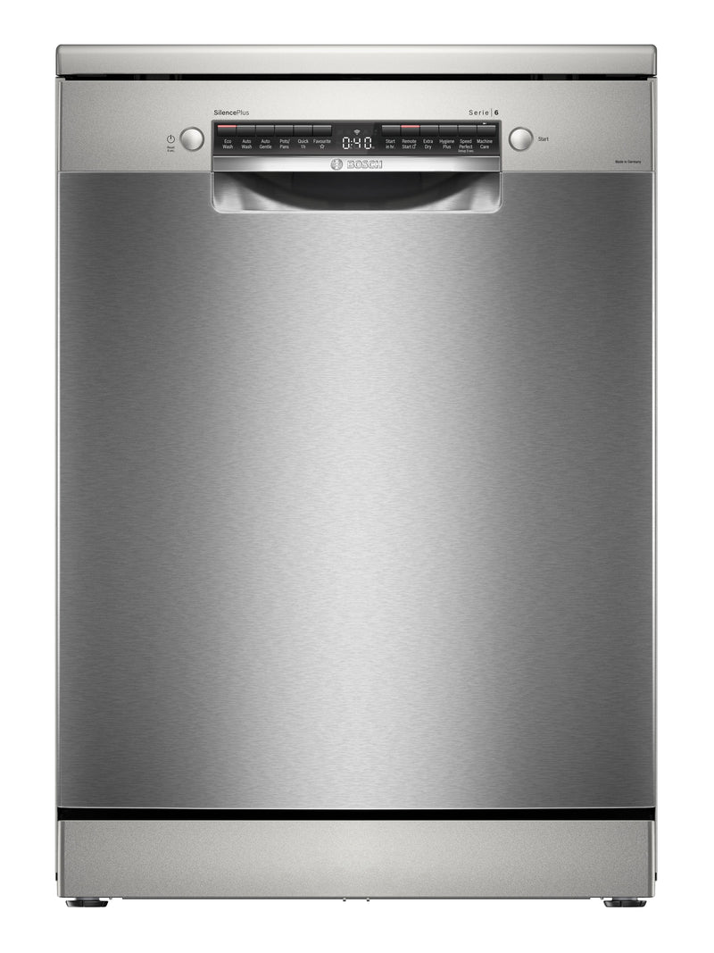 Bosch SMS6HAI02A Series 6 60cm Wide Stainless Steel Freestanding Dishwasher