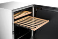 Artusi AOFDZ127X close-up of a beech wood telescopic shelf