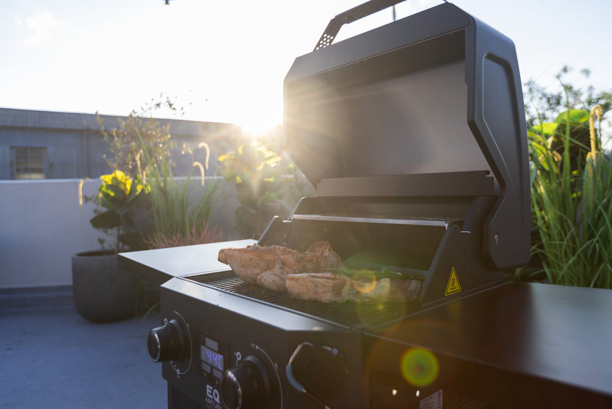 Artusi ATBBQ2ET electric trolley BBQ, lifestyle view
