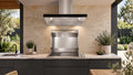 Artusi ACH9BBQB BBQ hood in a complete outdoor kitchen