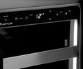 Artusi AWC37BV touch control display close-up with white interior lighting