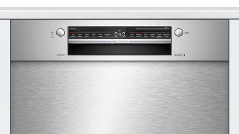 Bosch SMU4HVS01A Series 4 Stainless Steel 60cm Wide Built-Under Dishwasher