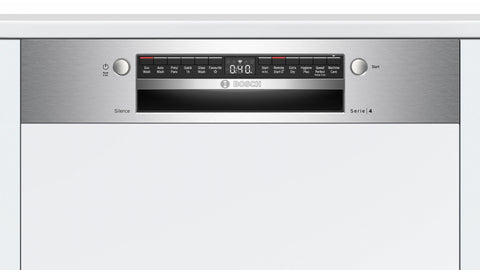 Bosch SMI4HTS01A Series 4 Stainless Steel 60cm Wide Semi-Integrated Dishwasher