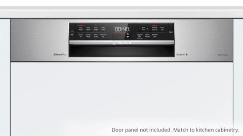 Bosch SMI6HCS01A Series 6 Stainless Steel 60cm Wide Semi-Integrated Dishwasher