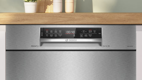 Bosch SMU6HCS01A Series 6 Stainless Steel 60cm Wide Built-Under Dishwasher