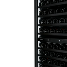 Artusi AWC154BV wine cellar, side view of the interior with bottles stored on the shelves