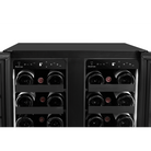Artusi AWC36BV wine cellar, top-down view of the two compartments with bottles