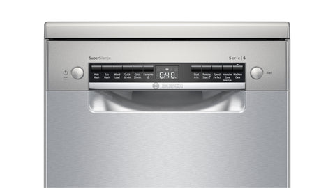 Bosch SPS6IKI01A Series 6 Stainless Steel 45cm Wide Freestanding Dishwasher