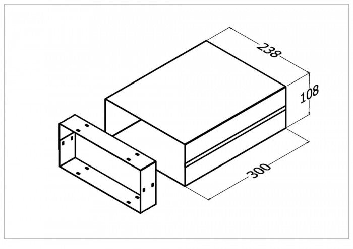 Qasair DL-1 A (101) Single Motor Duct Length 300mm
