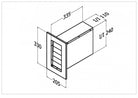 Qasair BD/WV-V-1 (108) Back Draft Wall Vent Single Motor Vertical