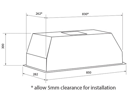 GlemGas GQA85UC 85cm Under Cupboard Rangehood