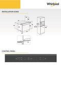 Whirlpool W7MWBLAUS 45cm Built In 6th Sense Combi Microwave