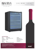 Husky HUSDSC54MBZY Riserva 154L Wine Chiller in Black