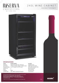 Husky HUSWS72DMBZY Riserva 240L Dual Zone Wine Fridge in Black