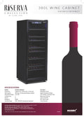 Husky HUSWS128SMBZY Riserva 380L Single Zone Wine Fridge in Black
