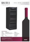Husky HUSWS128DMBZY Riserva 380L Dual Zone Wine Fridge in Black