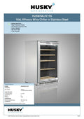 Husky HUSWSALFC1SS 104L Alfresco Wine Chiller in Stainless Steel