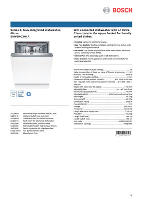 Bosch Series 6 SMV6HCX01A 60cm Fully-Integrated Dishwasher