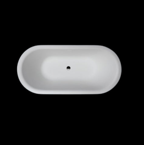 Kaskade VX42-1800 Elif Freestanding Oval Stone Bath with Overflow