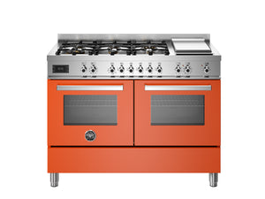 Bertazzoni PRO126G2E 120cm Electric Double Oven with 6 Burners + Griddle