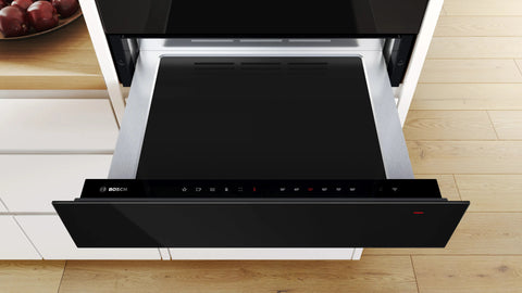 Bosch BIC7101B1A Series 8 Black Glass 60cm Wide Built-In Warming Drawer