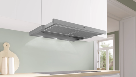 Bosch DFS097A51A Series 4 Metallic Silver 90cm Wide Slideout Rangehood