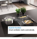 Bosch PVQ711H26E Series 6 Black Glass 71cm Wide Cooktop With Integrated Ventilation