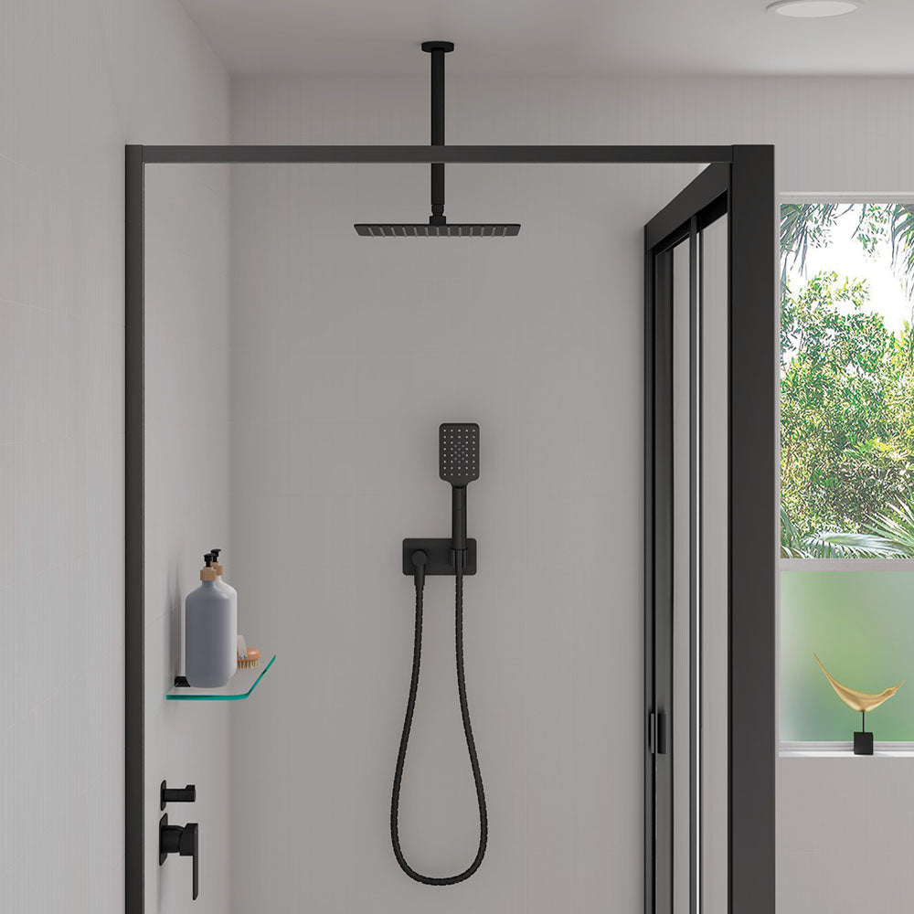 Fienza Round Shower Dropper 300mm - Matte Black view 3