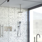 Fienza Round Shower Dropper 300mm - Gun Metal view 3