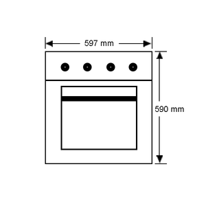 Emilia EMF61MVI 60cm Stainless Steel Gas Oven
