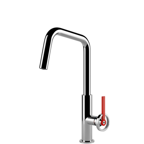 Gessi 60201 Officine V Square Goose Neck Swivel Mixer