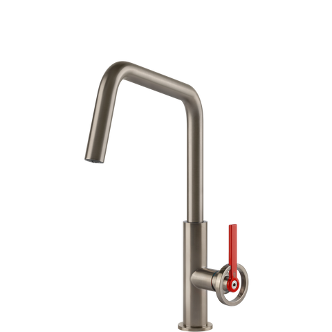 Gessi 60201 Officine V Square Goose Neck Swivel Mixer