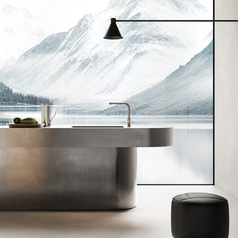 Gessi 60538#239 Acciaio Right Angle Swivel Mixer