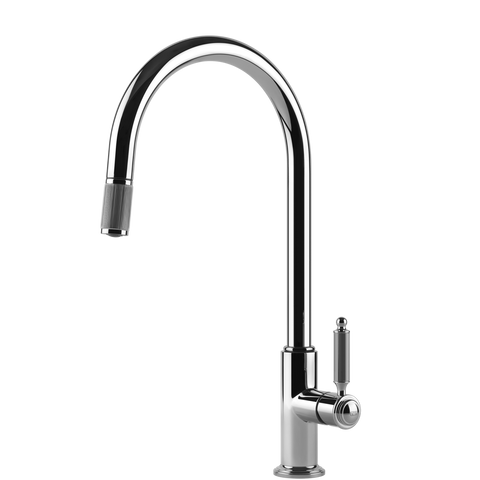Gessi 60622 Venti20 Goose Neck Pull Out Mixer