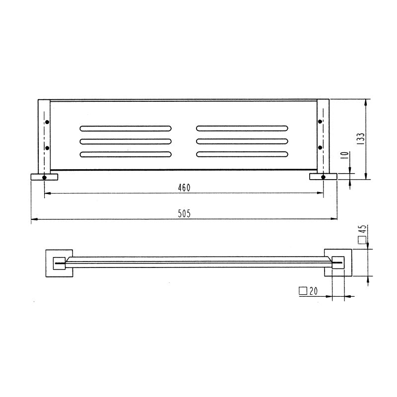 Innova 6090-2 Nautica 505mm Wide Metal Shower Shelf – 8Appliances