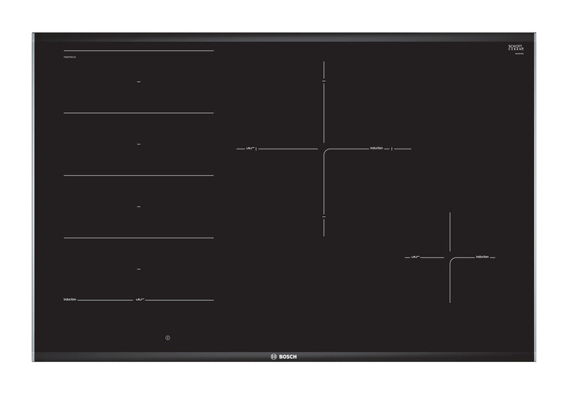 Bosch PXE875DC1E Series 8 Black Glass 80cm Wide Flex Induction Cooktop